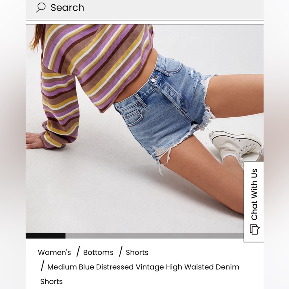 PacSun Vintage High Rise Denim Shorts